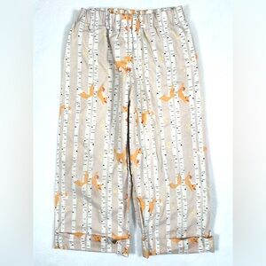 HANNAH‎ KATE Toddler Girls Pull On Cotton Birch Tree Fox Print Pants 3 Boutique
